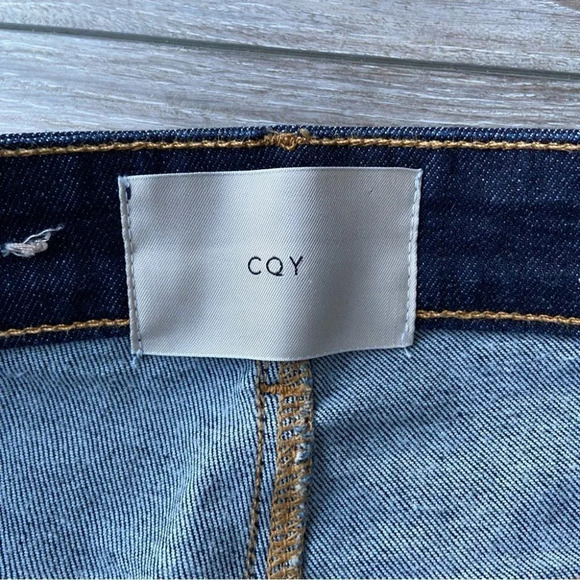 CQY High Rise Skinny PALME CLARITY Dark  Indigo Jeans - Picture 9 of 16